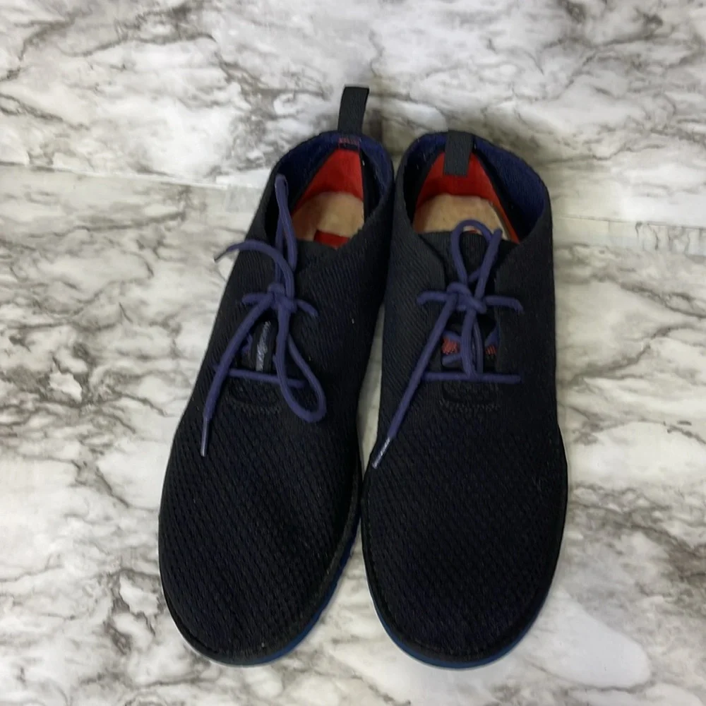 UGG MEN'S Navy Maksim HyperWeave Knitted Chukka Shoes Size 15 US